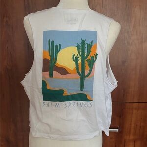 Miken Flow Cotton Muscle T-Shirt with Cactus Design